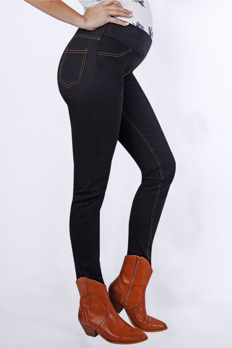 leather maternity jeans